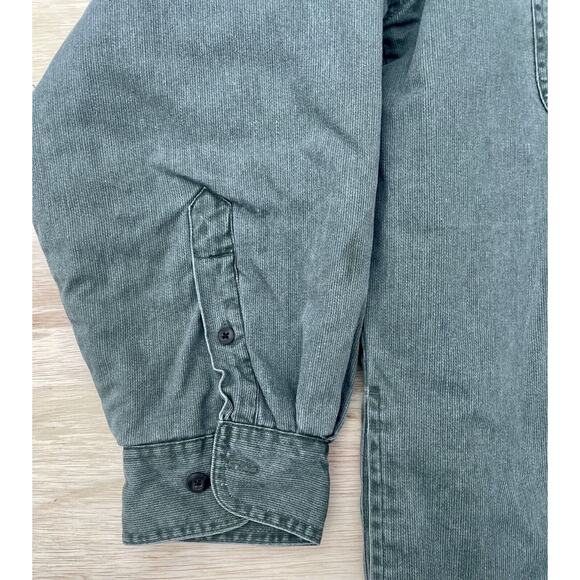 Wolverine Mens Green XL Button Down Lined Jacket Shirt Outdoors Warm Workwear - Picture 3 of 8